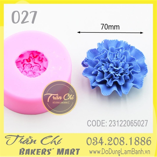 Khuôn silicone Hoa CẨM CHƯỚNG cánh tưa (F0027)
