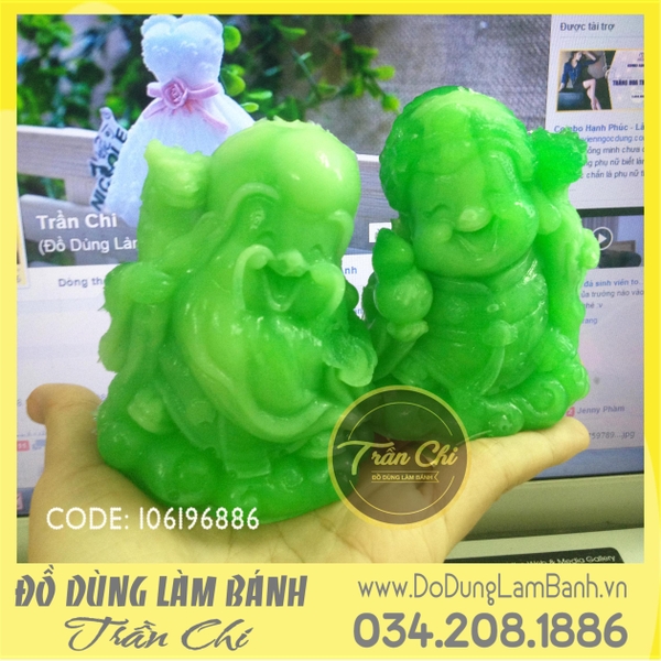 Set 2 khuôn silicone Ông Bà THỌ (2 mảnh)