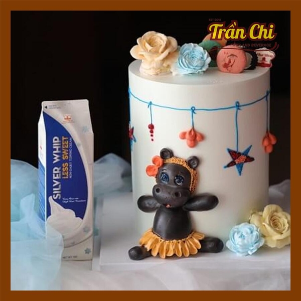 Kem trang trí bánh Topping SILVER WHIP GIẢM NGỌT - Hộp 1kg