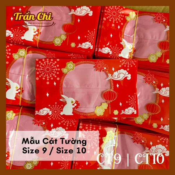 CT10 - Túi ÉP trung thu mẫu CÁT TƯỜNG Size 10 (180-200gr) (17x9.5x3.5cm) - Xấp 95-100c