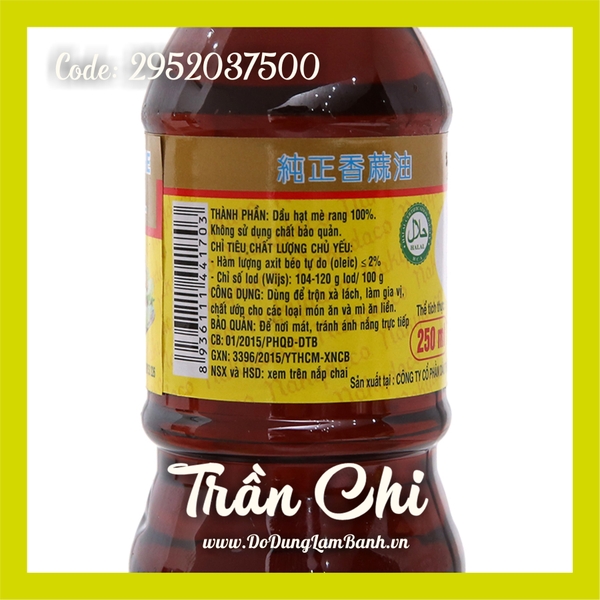 Dầu mè thơm nguyên chất Nakydaco - 250ML (9/7)