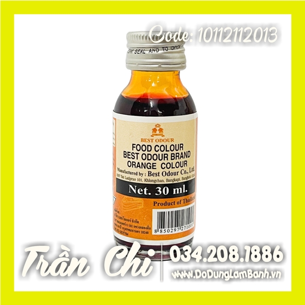 Màu nước Cam ORANGE Best Odour Thái Lan - 30ml (1/3/22)