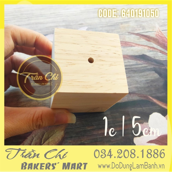 Đế gỗ cắm dù - Size nhỏ 5cm