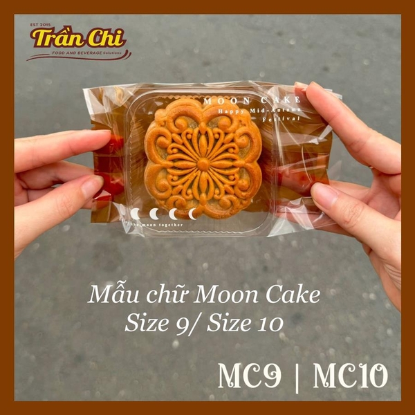 MC9 - Túi ÉP trung thu Chữ MOON CAKE Size 9 (125-150gr) (16x9x3cm) - Xấp 95-100c