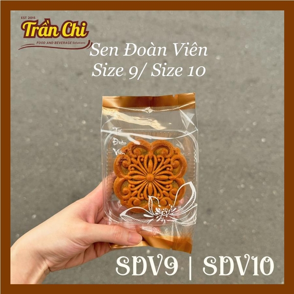SDV10 - Túi ÉP trung thu mẫu SEN ĐOÀN VIÊN Size 10 (180-200gr) (17x9.5x3.5cm) - Xấp 95-100c