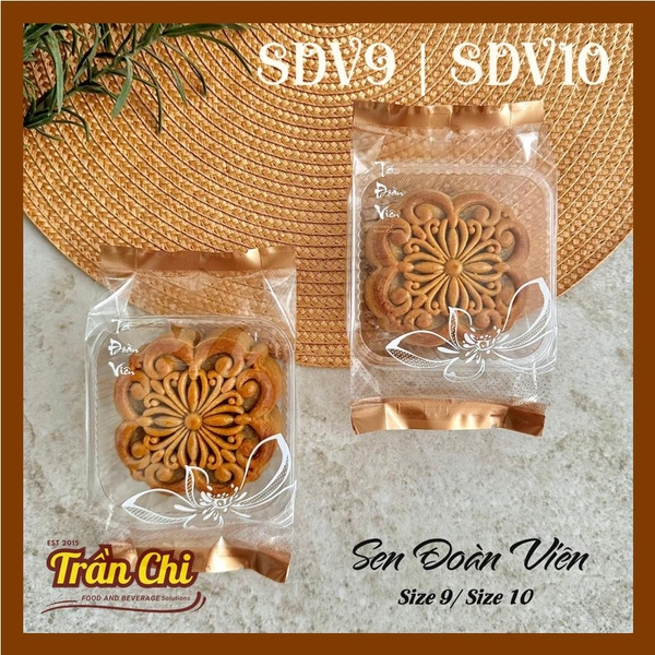 SDV10 - Túi ÉP trung thu mẫu SEN ĐOÀN VIÊN Size 10 (180-200gr) (17x9.5x3.5cm) - Xấp 95-100c