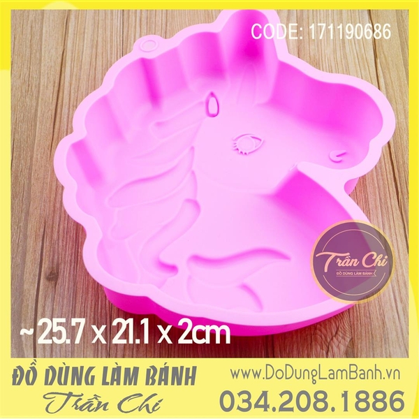 Khuôn silicone Ngựa Unicorn - LỚN