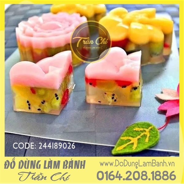 VT0306 - Khuôn silicone vỉ HOA 3 loại 6c LỚN (12/2)