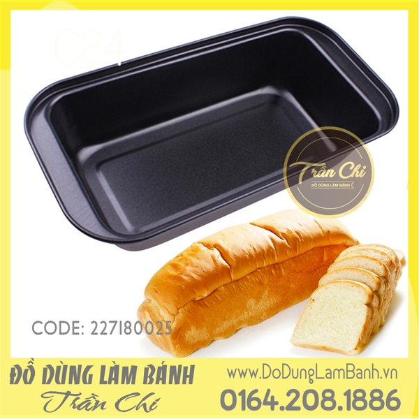 LD25 - Khuôn LOAF bánh mì Chống Dính ĐEN - LỚN 25x19x6cm (9/2)