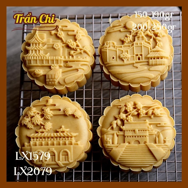 khuôn ấn trung thu lò xo 150-190gr 04 mặt CUNG ĐÌNH (LX1579)