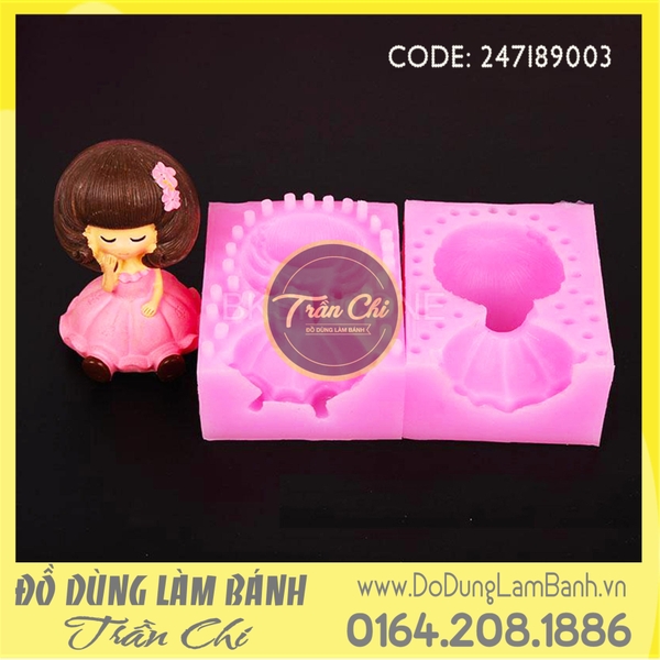 Khuôn silicone baby girl - Pink