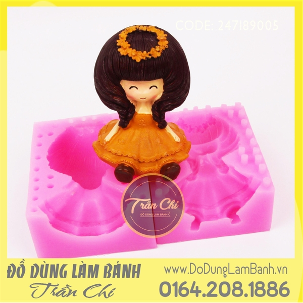 Khuôn silicone baby girl - Orange