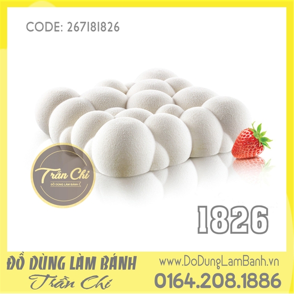 Khuôn silicone trắng gối vuông (1826)
