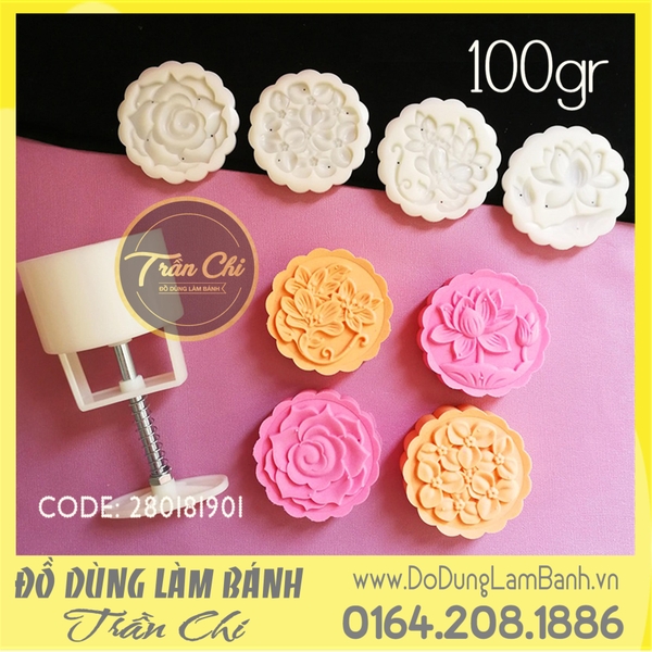 TTLX 100gr - 04 mặt tròn cành hoa (Cành Sen, Hồng, Cẩm Tú Cầu)