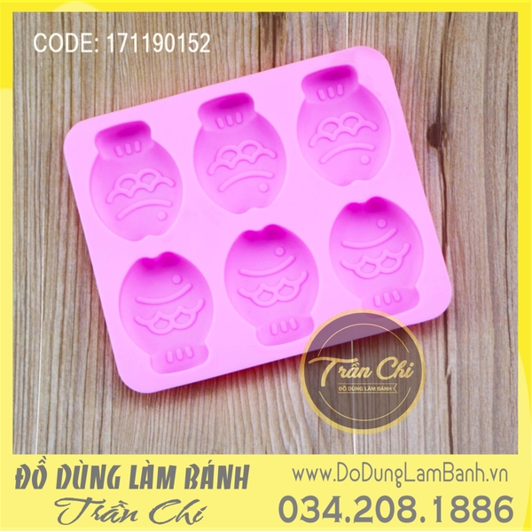 Khuôn silicone vỉ Cá baby 6c