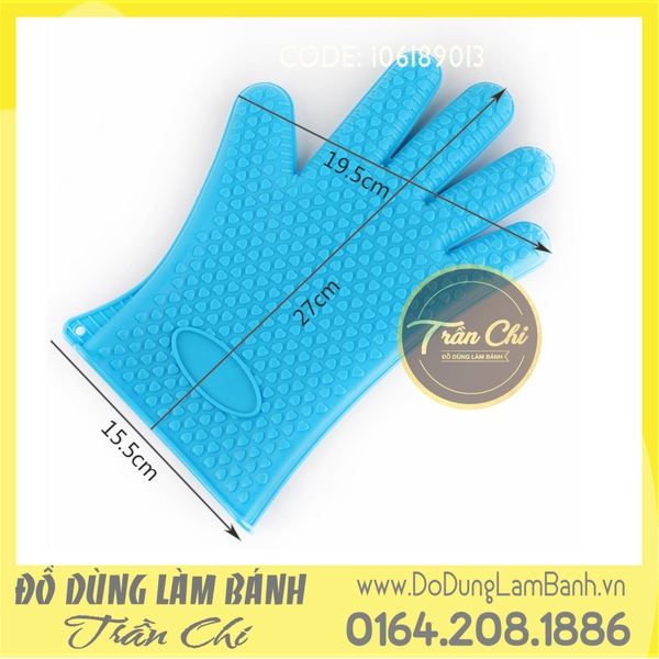 KT1256 - Găng tay lò SILICONE chịu nhiệt 18.5x27.5cm - 1 CÁI (12/6)
