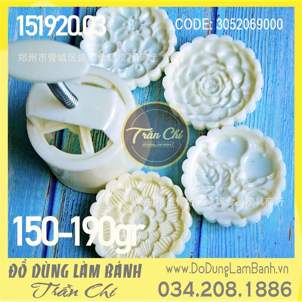 Khuôn TTLX 150-190gr - 04 mặt tròn (Trái LÊ, 3 mặt HOA) (151920.03)