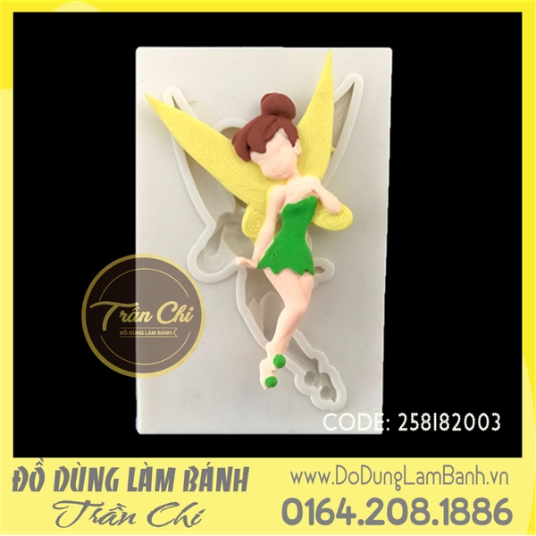 Khuôn silicone Cô gái thiên thần có cánh - Xám
