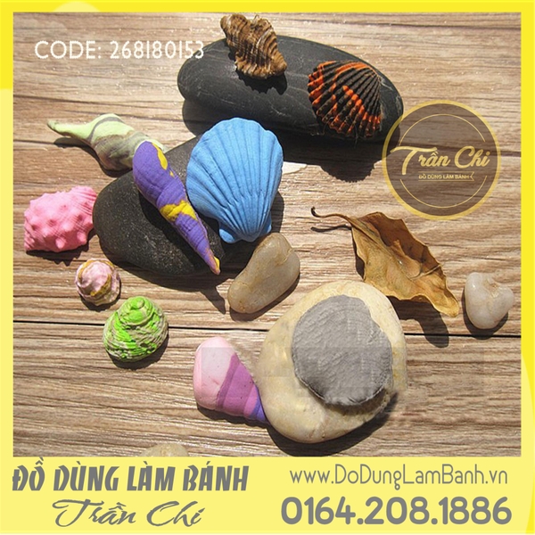 SA0408 - Khuôn silicone Sò ốc biển VUÔNG (2/10)