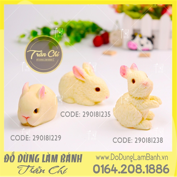 Khuôn silicone Thỏ ngọc đứng (2 mảnh)