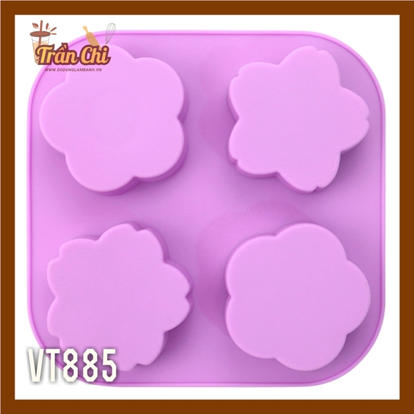 VT885 - Khuôn silicone vỉ Hoa Mai, Đào SAKURA 4c NEW (27/11)