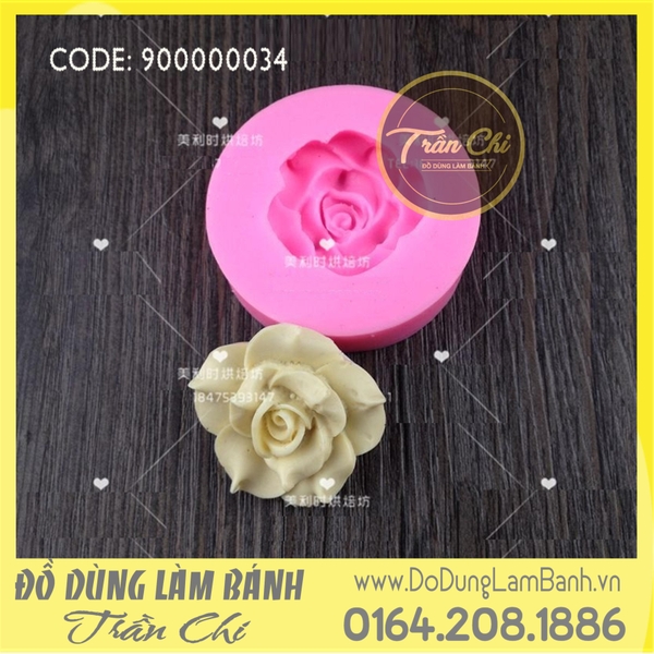 Khuôn silicone hoa Hồng cánh nhọn nhỏ 1c