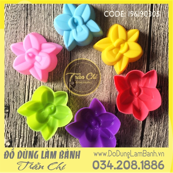 Set 20 khuôn silicone cupcake hoa LAN 3-5cm