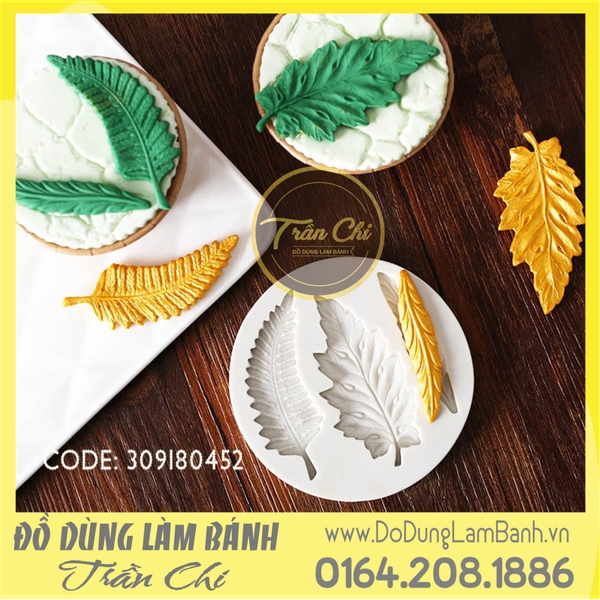 Khuôn silicone LÁ DÀI 3c tròn (L0107)