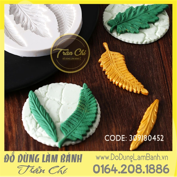 Khuôn silicone LÁ DÀI 3c tròn (L0107)
