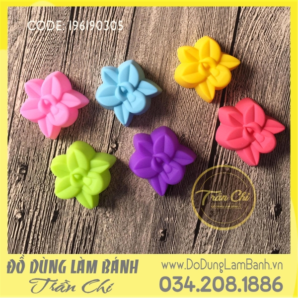 Set 20 khuôn silicone cupcake hoa LAN 3-5cm