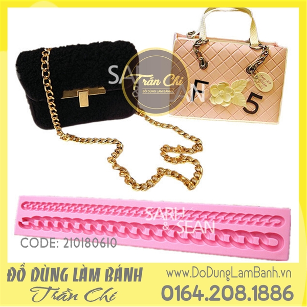 Khuôn silicone Dây xích túi 2c