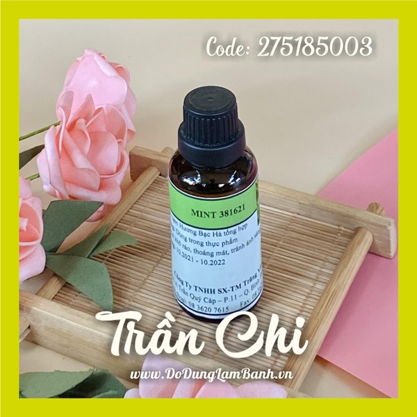 Hương mùi BẠC HÀ tổng hợp MINT 381621 - Chai 30GR (26/7)