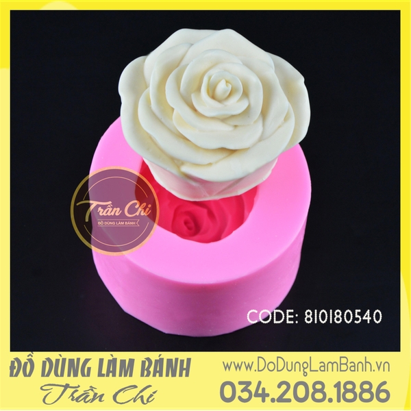Khuôn silicone Hồng nhụy xoắn lớn