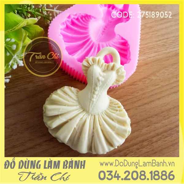 Khuôn silicone Đầm xòe dún