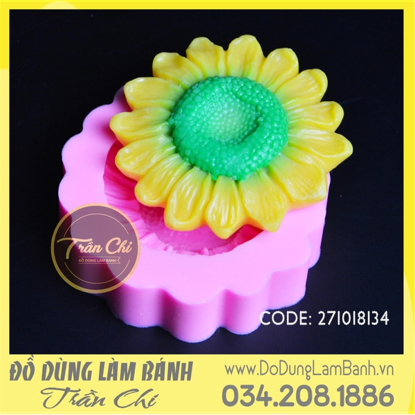 Khuôn silicone hoa Hướng Dương LỚN