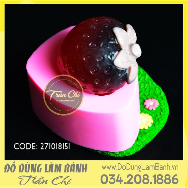 Khuôn silicone Trái dâu lớn