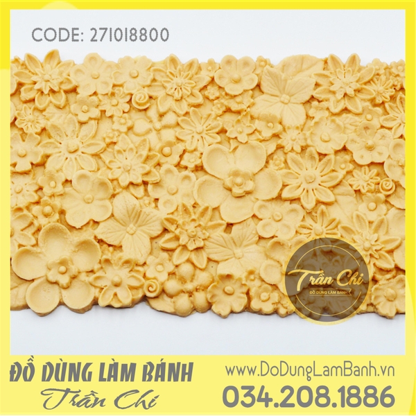 Khuôn silicone Viền thành hoa dại - Xám (BEST)