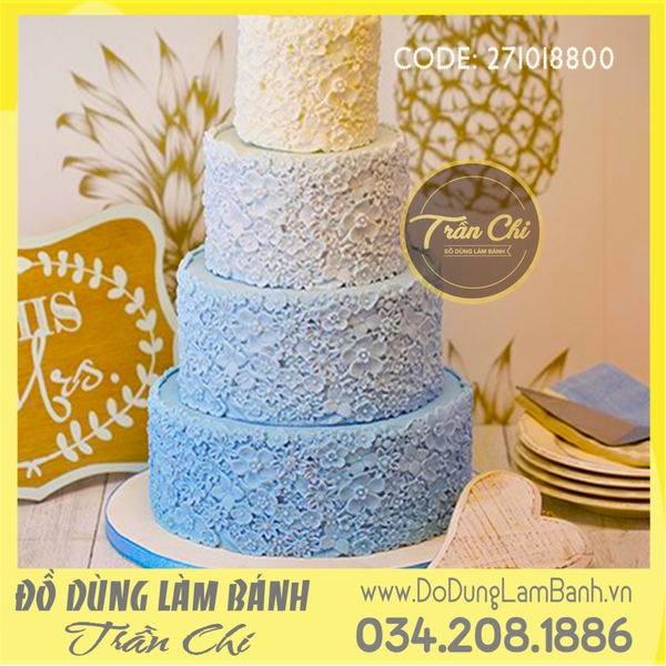 Khuôn silicone Viền thành hoa dại - Xám (BEST)