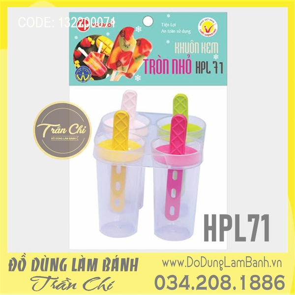 HPL71 - Khuôn làm KEM HFC - Kem TRÒN NHỎ 4c (1/4)
