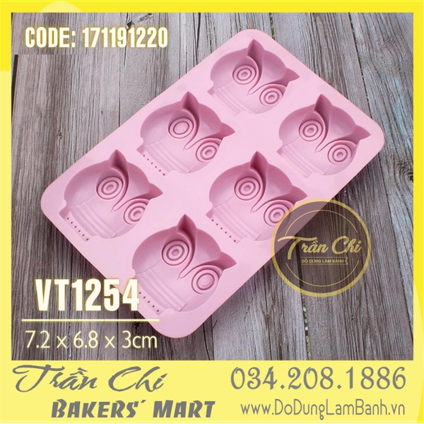 Khuôn silicone vỉ CHIM CÚ 6c LỚN (VT1254)
