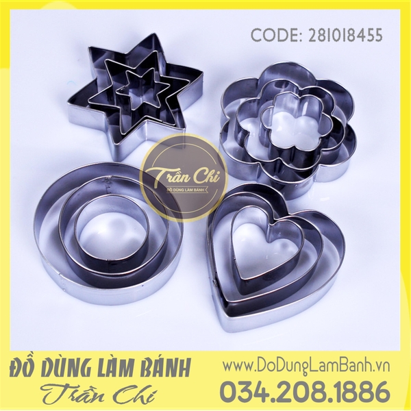 Bộ ấn cookie 4 loại - Lớn