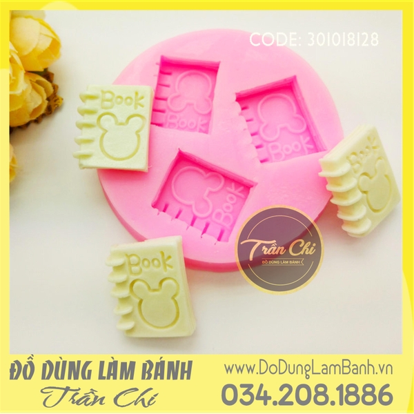 Khuôn silicone Quyển sách nhỏ 3c