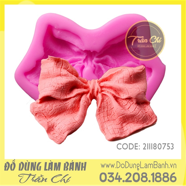 Khuôn silicone Nơ dún lớn 1c