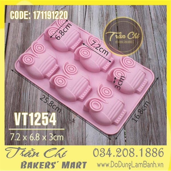 Khuôn silicone vỉ CHIM CÚ 6c LỚN (VT1254)