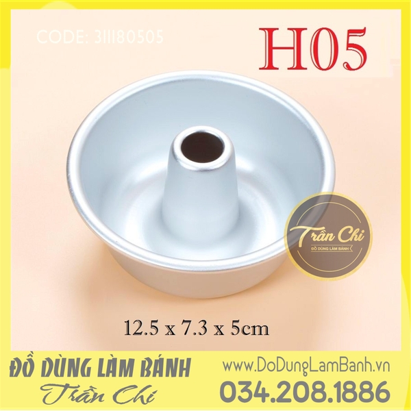 Khuôn Chiffon tròn lõi liền 5 inch - H05