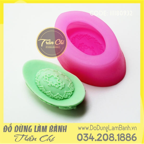 Khuôn silicone Thỏi vàng in hoa văn 3D