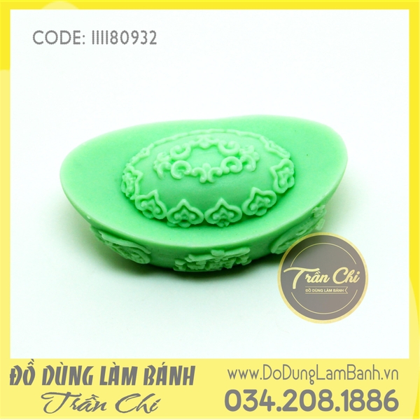 Khuôn silicone Thỏi vàng in hoa văn 3D