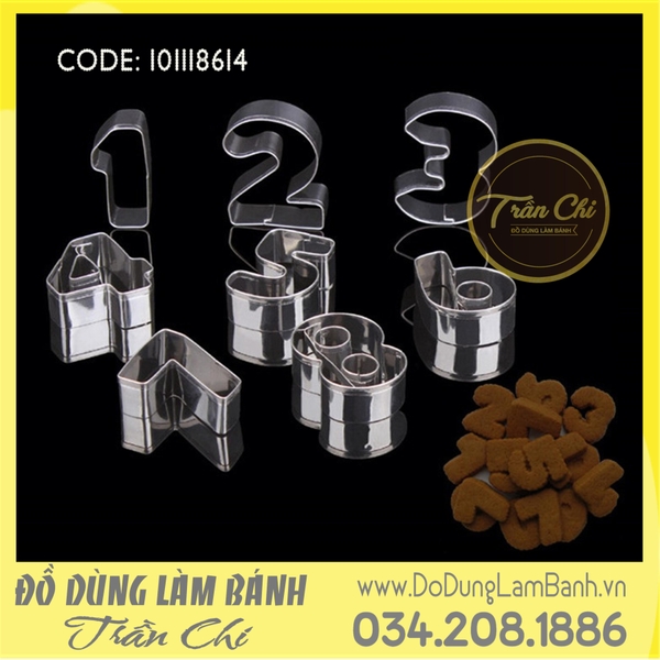 Bộ cookie cutter inox SỐ 0-8 LỚN