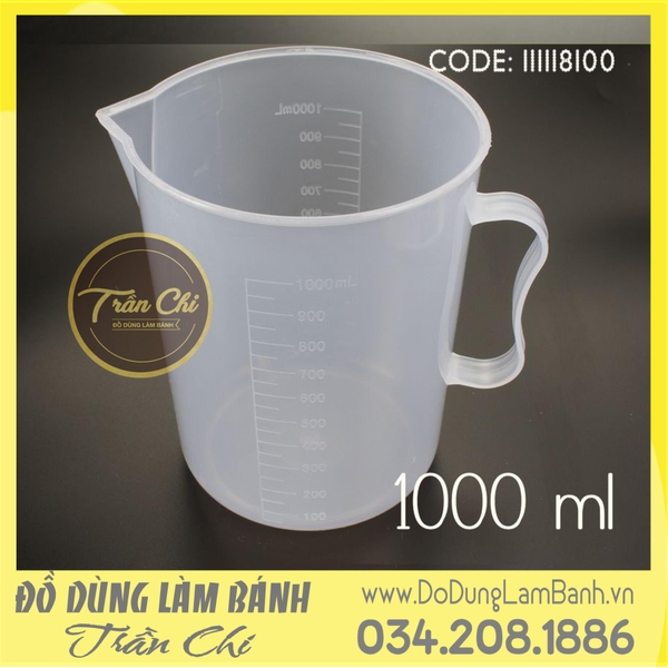 Ca đong nhựa TRẮNG DÀY - 1000ml