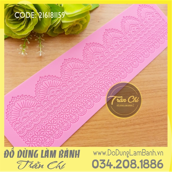 Khuôn silicone Fondant lace 7 vòng cung (Style 24)